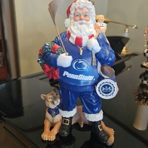 Santa Claus Figurine with Blue Outfit